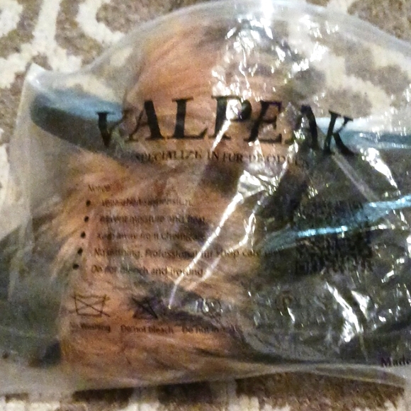 FUR slides, VALPEAK, cruelty free, brown & black faux fur size 10 - Picture 4 of 6